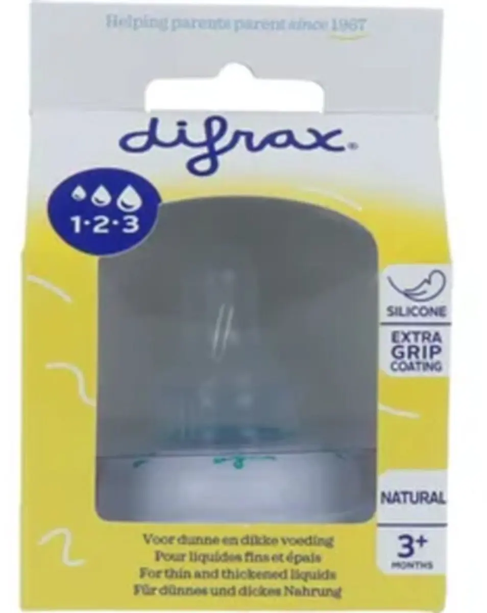 Difrax 1-2-3 Ring Doseerspeen - 2 Stuks - Blauw/Wit