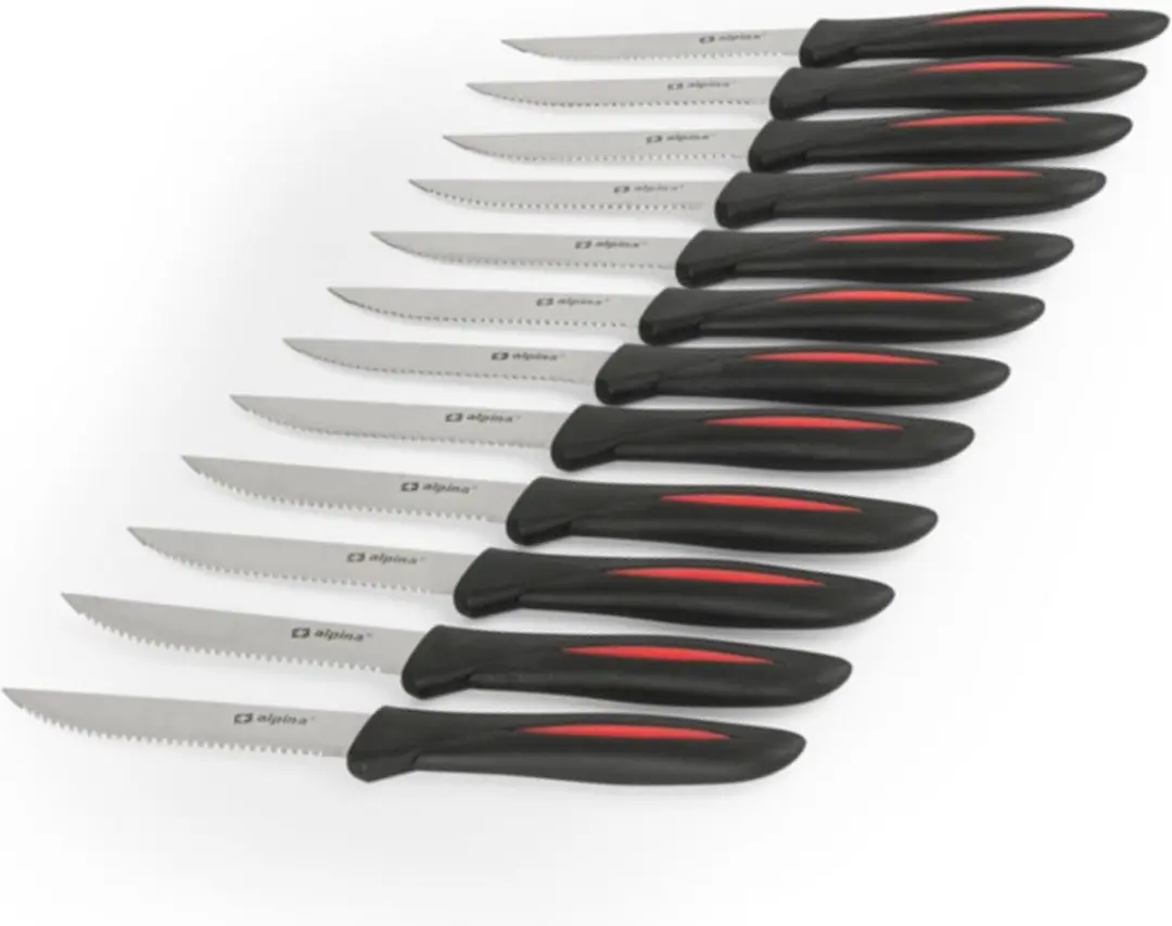 Alpina Steakmessen Set 6-delig 23cm - Zwart