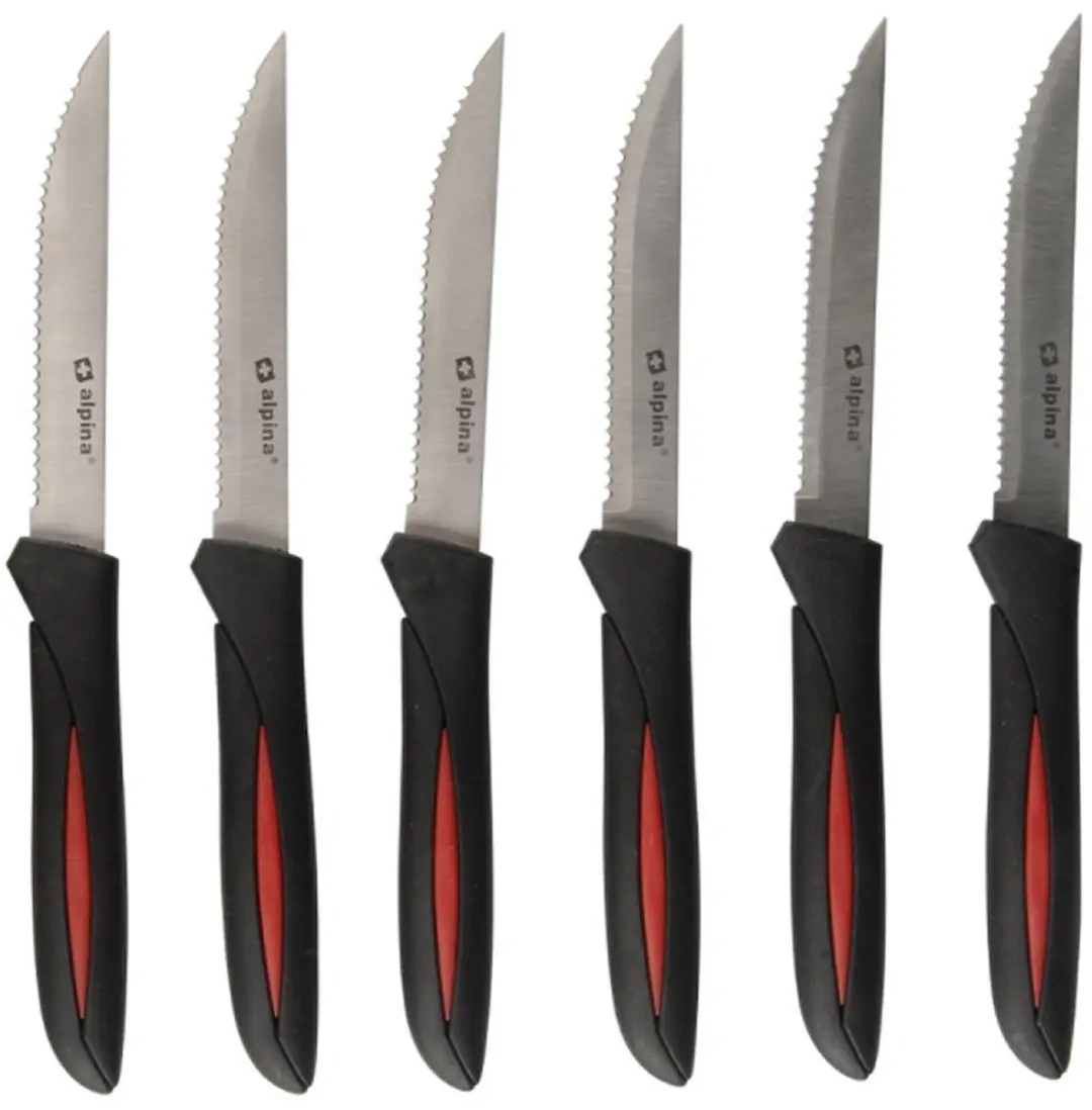 Alpina Steakmessen Set 6-delig 23cm - Zwart