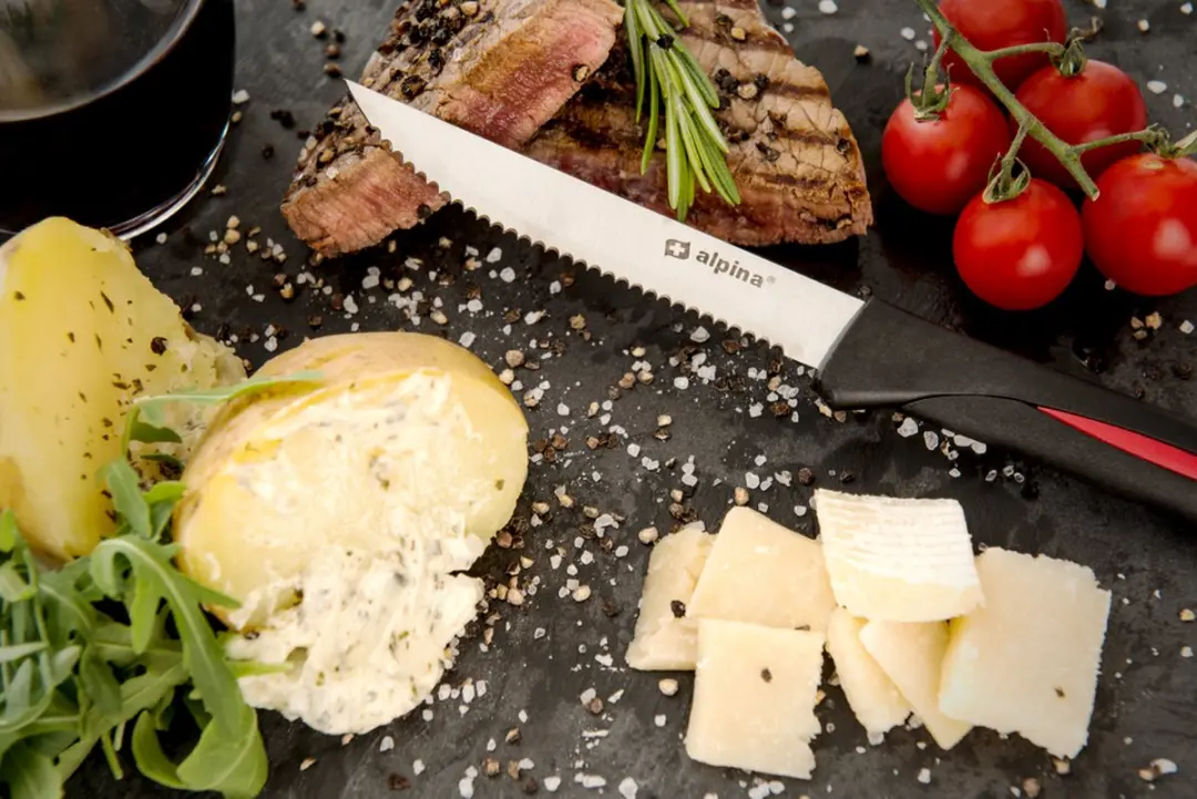 Alpina Steakmessen Set 6-delig 23cm - Zwart