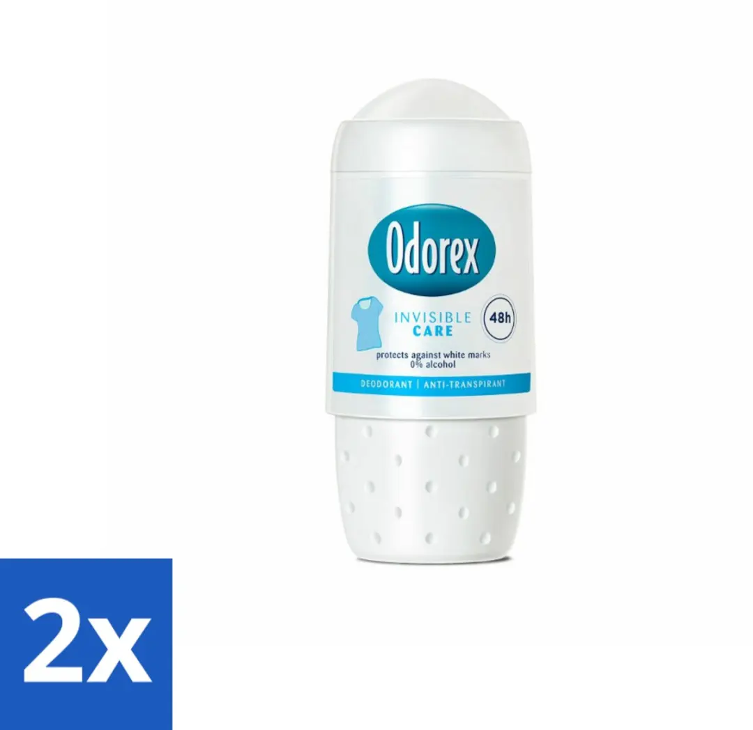 Odorex Deodorant Roller Invisible Care 50ml - 2 Stuks