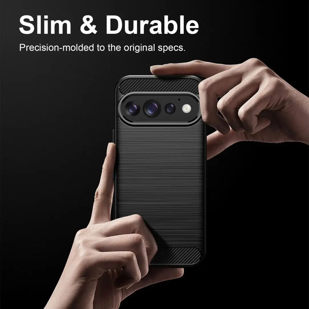 Selected Geborsteld TPU Hoesje Google Pixel 11 Pro - Zwart
