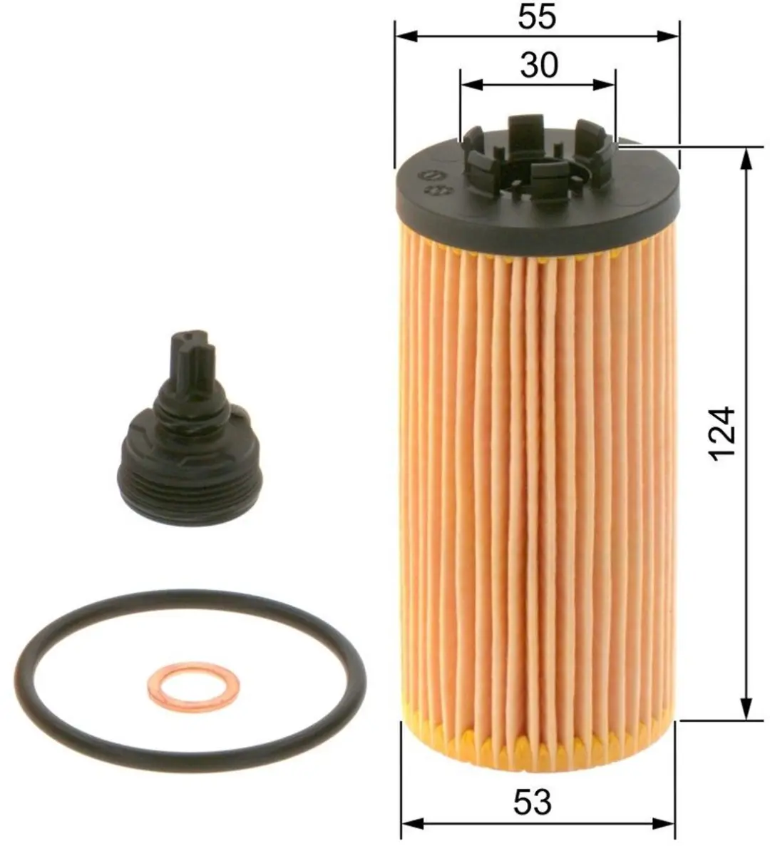Bosch Oliefilter P7277 - o.a. BMW 1 Serie/X1/X2, MINI