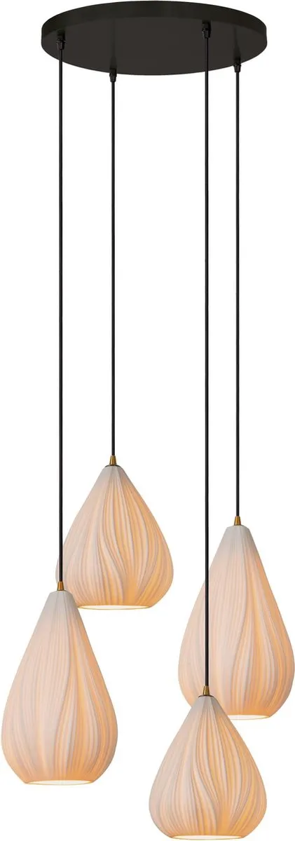 Lucide Cinzia Hanglamp Ø55,5cm - 4xE27 - Wit