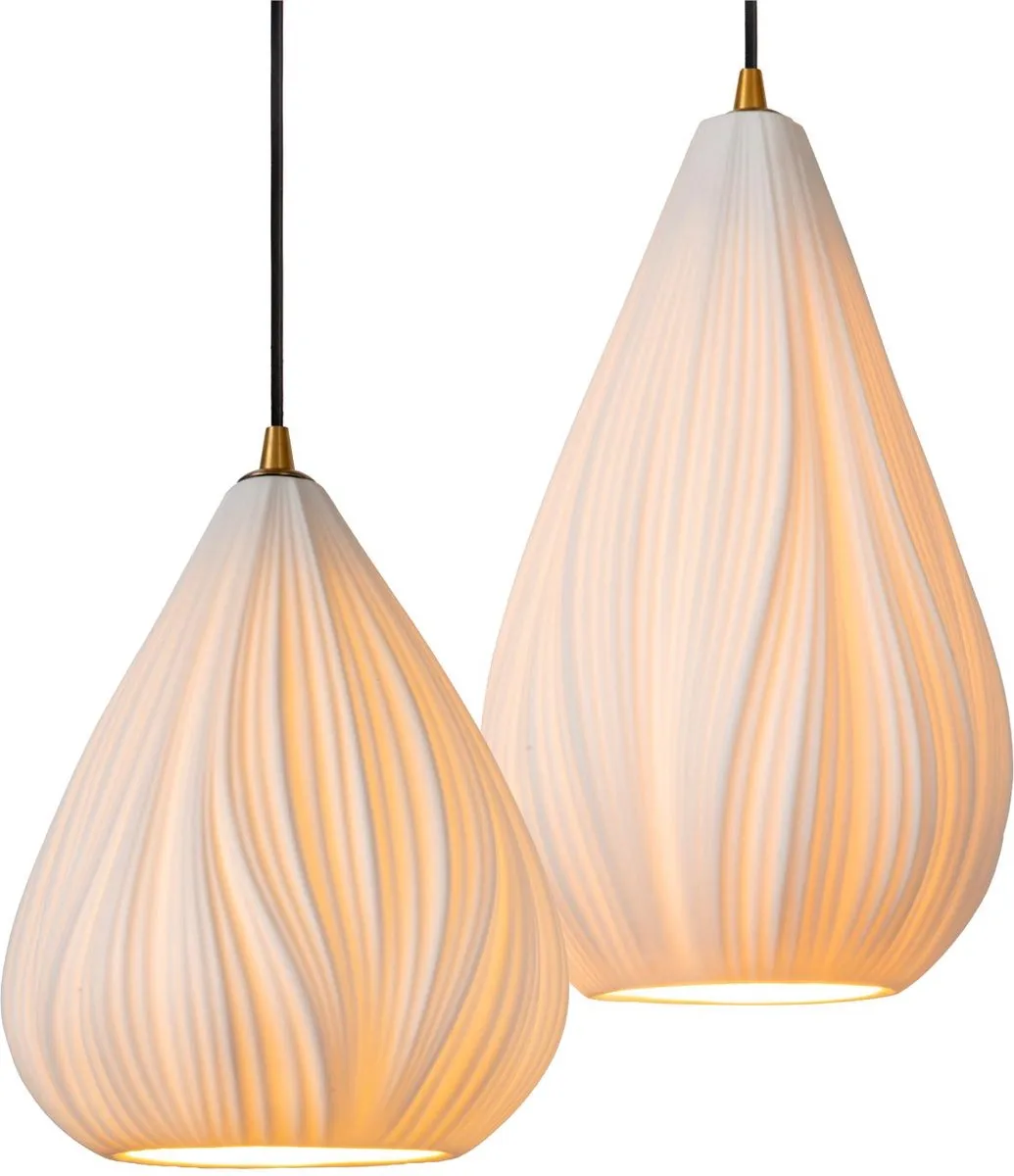 Lucide Cinzia Hanglamp Ø55,5cm - 4xE27 - Wit
