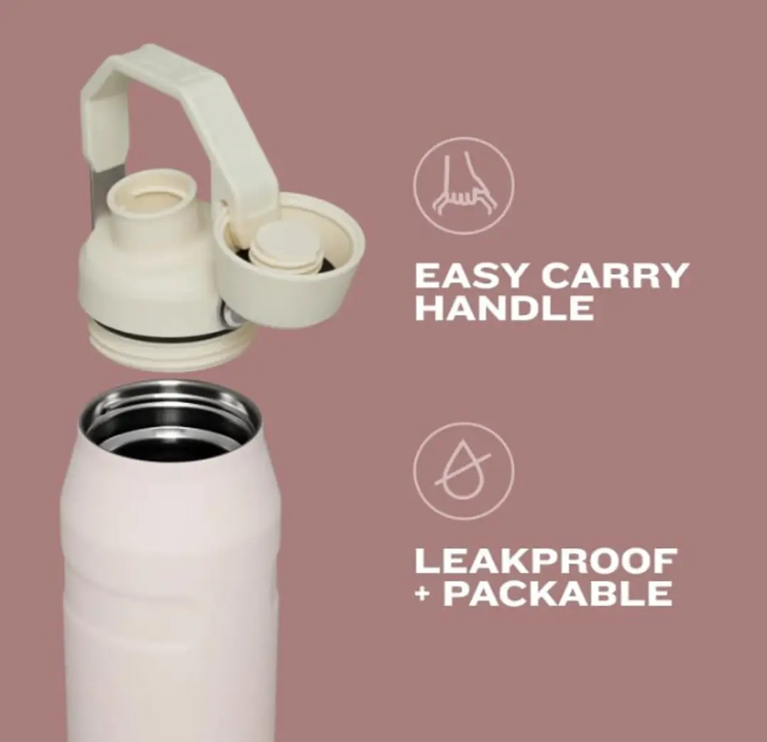 Stanley IceFlow Flip Straw 2.0 Waterfles 1L - Rose Quartz Glimmer