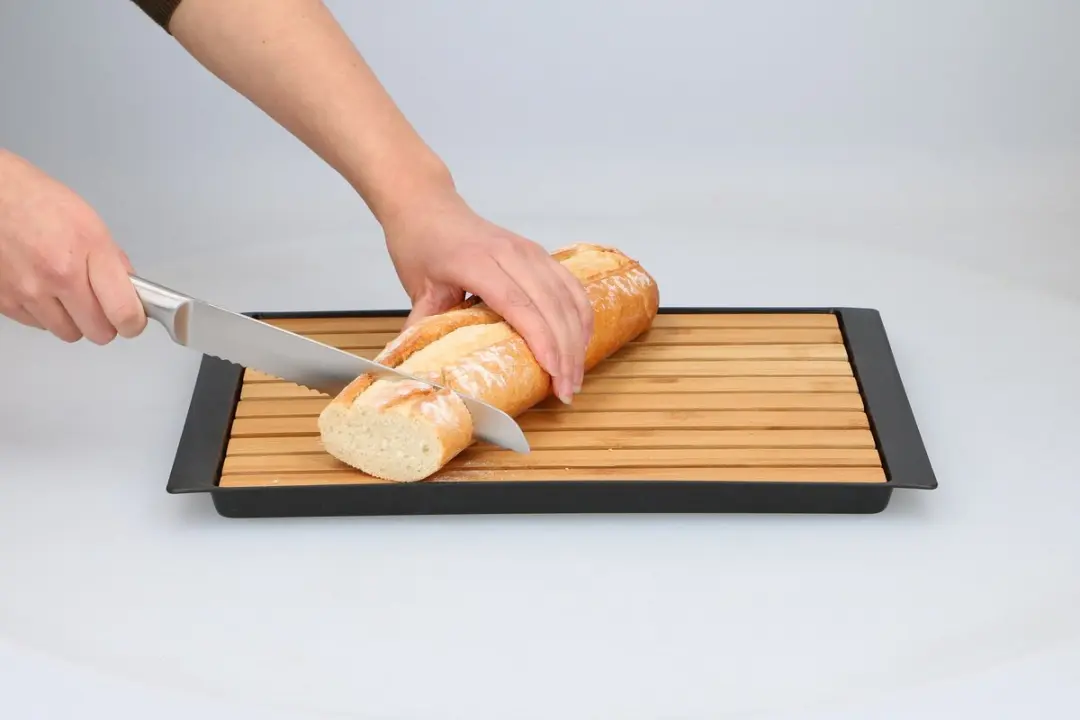 Alpina Broodplank met Kruimelopvang 38x27cm - Bamboe