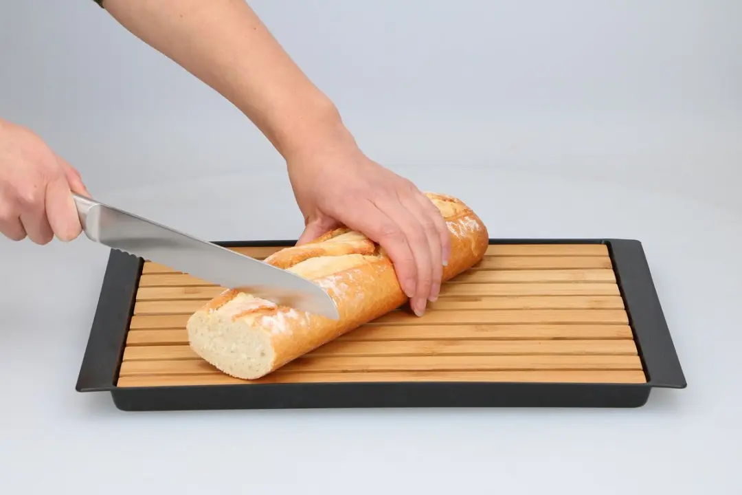 Alpina Broodplank met Kruimelopvang 38x27cm - Bamboe