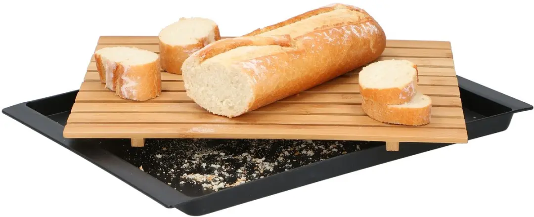 Alpina Broodplank met Kruimelopvang 38x27cm - Bamboe