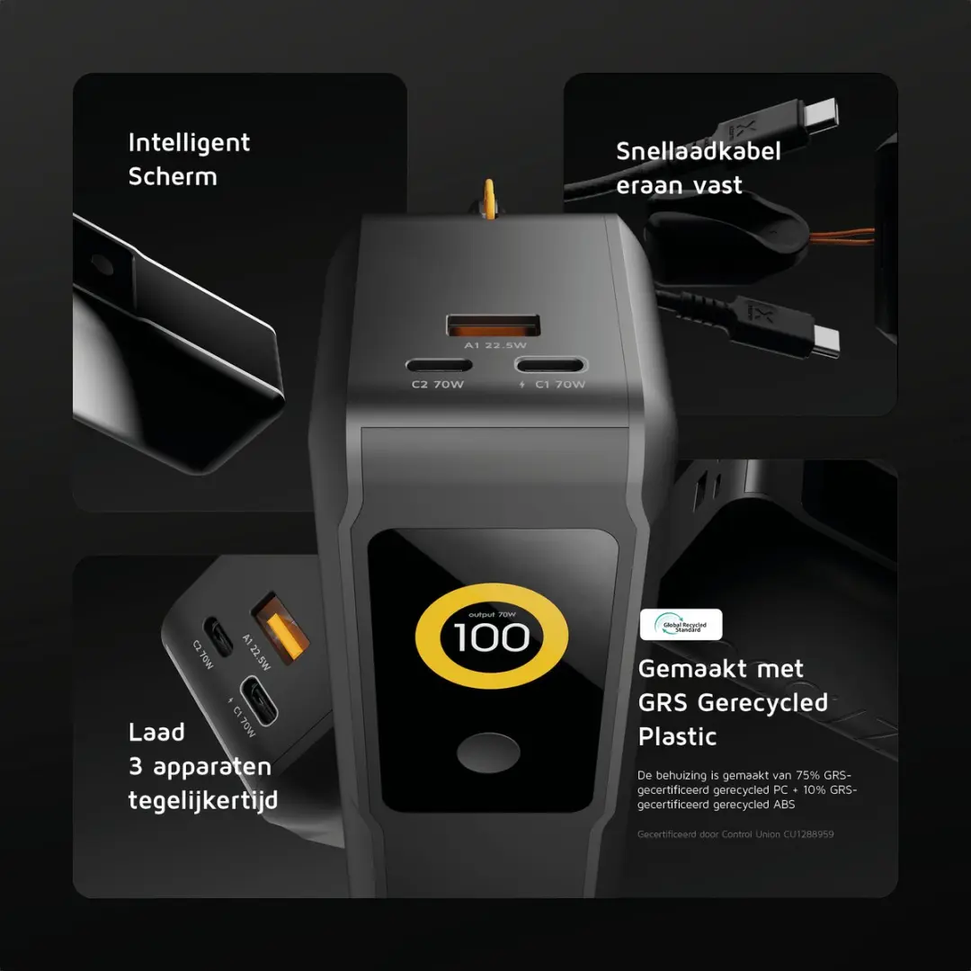 Xtorm NextGen XNG271W70 Powerbank 70W - 27.000mAh - Zwart - afbeelding 2 van 6