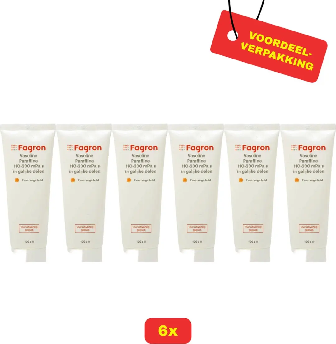 Fagron Vaseline Paraffine Gel 100g - 6 Stuks