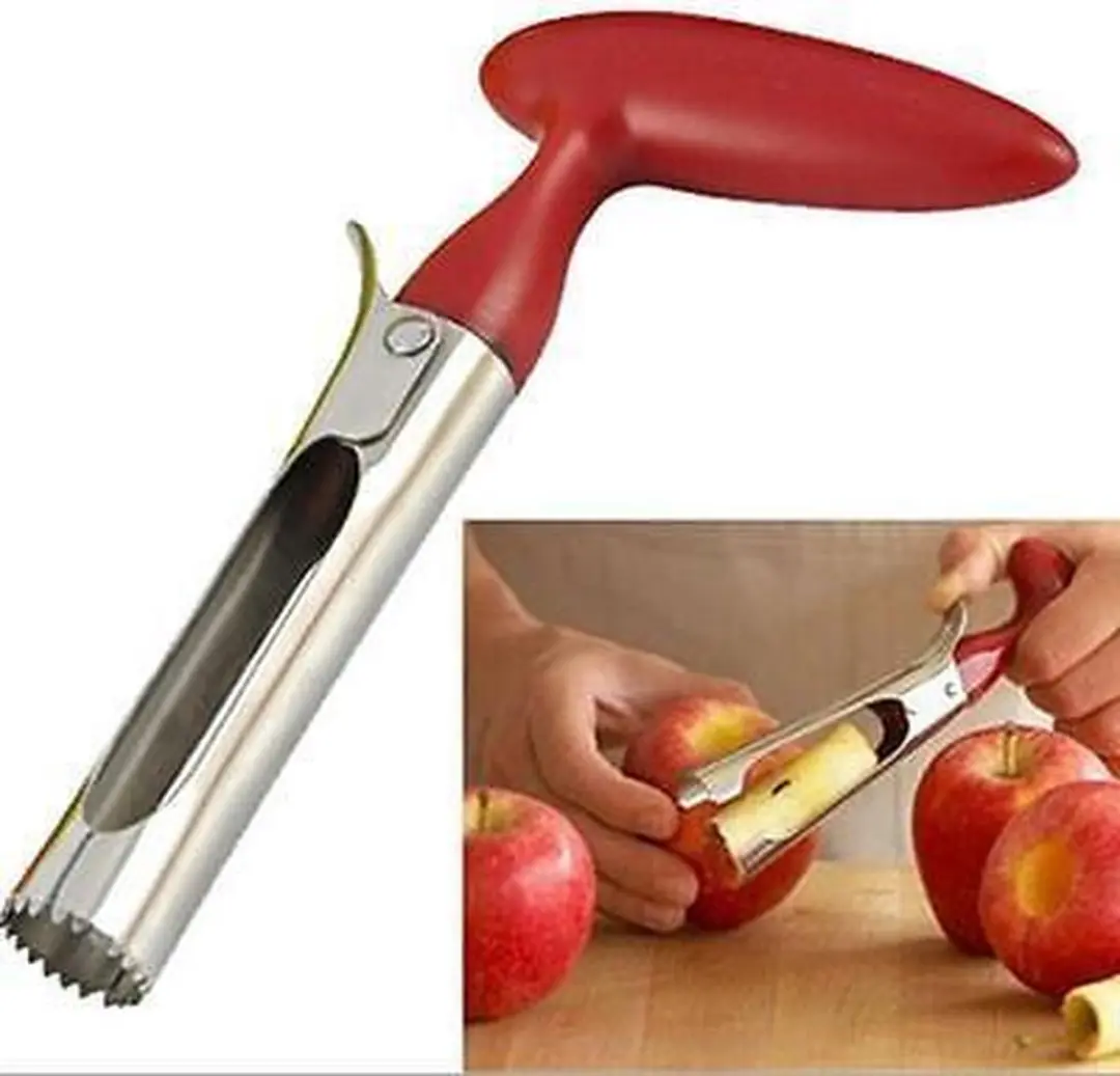 Appelboor RVS 18x2.4cm. Openklapbaar