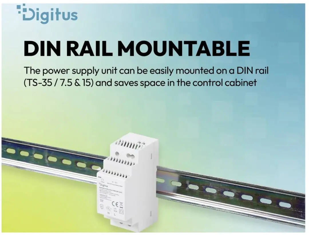 Digitus DN-PWR-SST-2412 DIN-rail Netvoeding 12V 2A - afbeelding 6 van 6