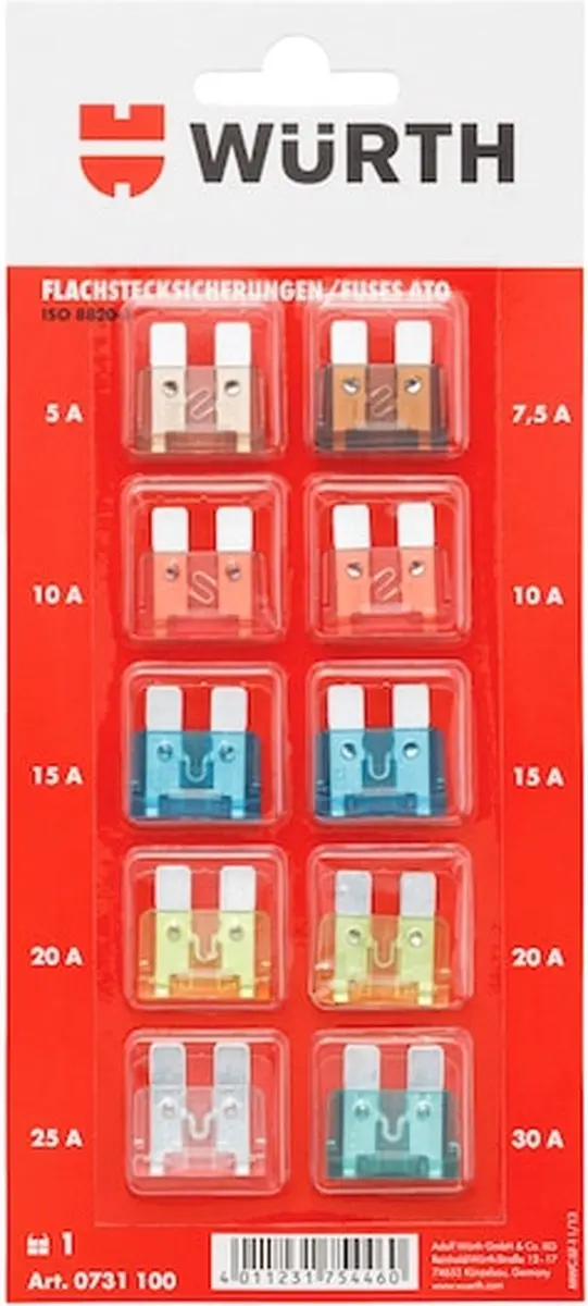 Würth Vlaksteekzekering ATO Set 10 Stuks