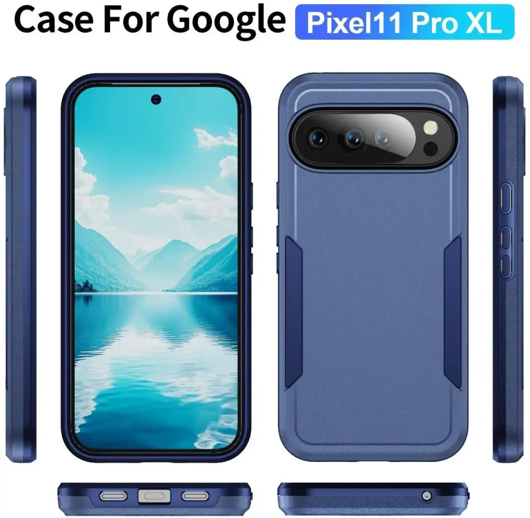 Selected Back Cover Google Pixel 11 Pro XL Blauw - Rugged Hoesje