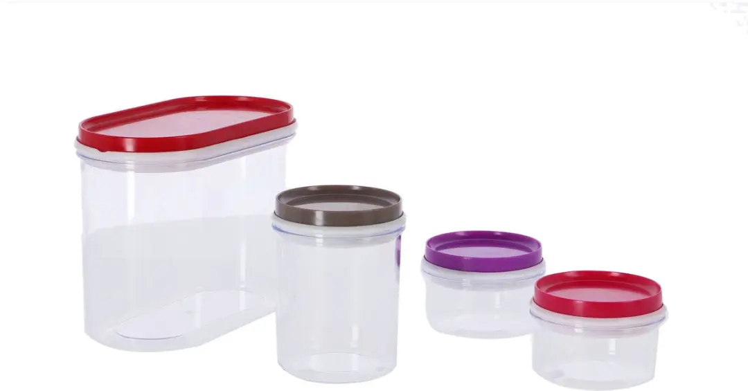 Alpina Opbergdozen 4 Stuks - Transparant