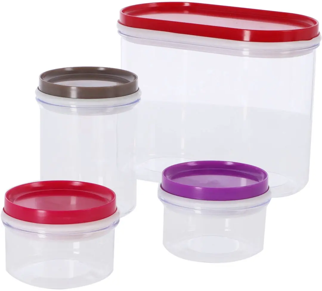 Alpina Opbergdozen 4 Stuks - Transparant