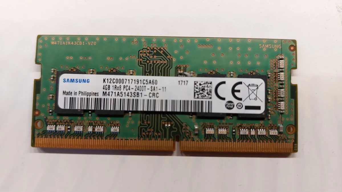 Samsung M471A5143SB1-CRC Laptopgeheugen 4GB DDR4 2400MHz - afbeelding 2 van 2