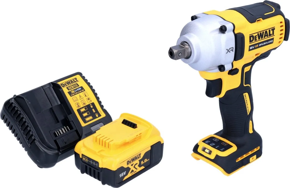 DeWalt DCF892P1 Slagmoersleutel 18V 812Nm - 1x 5.0Ah Accu - afbeelding 2 van 5