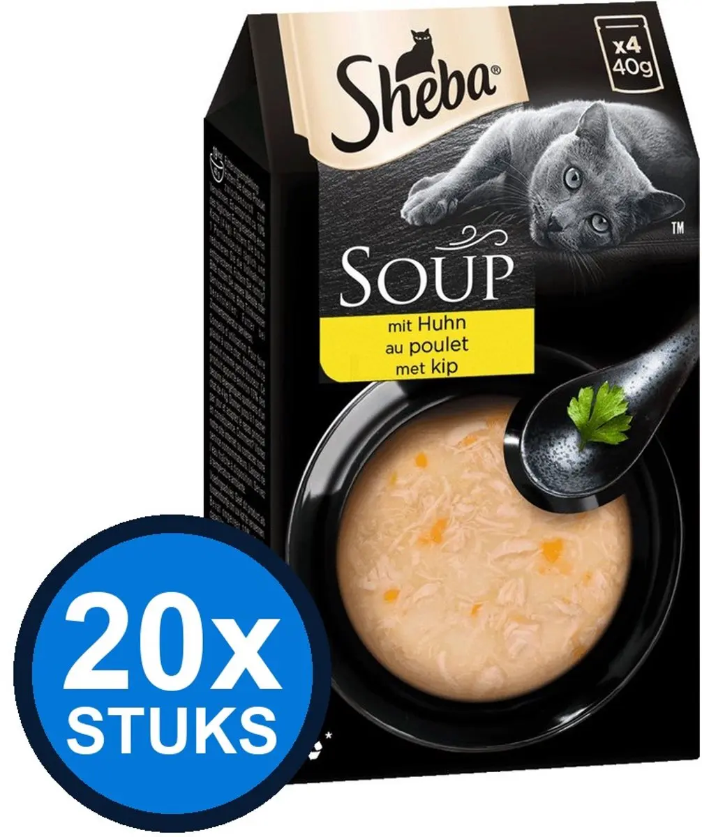 Sheba Soup Kip 20x4x40g Natvoer Kat