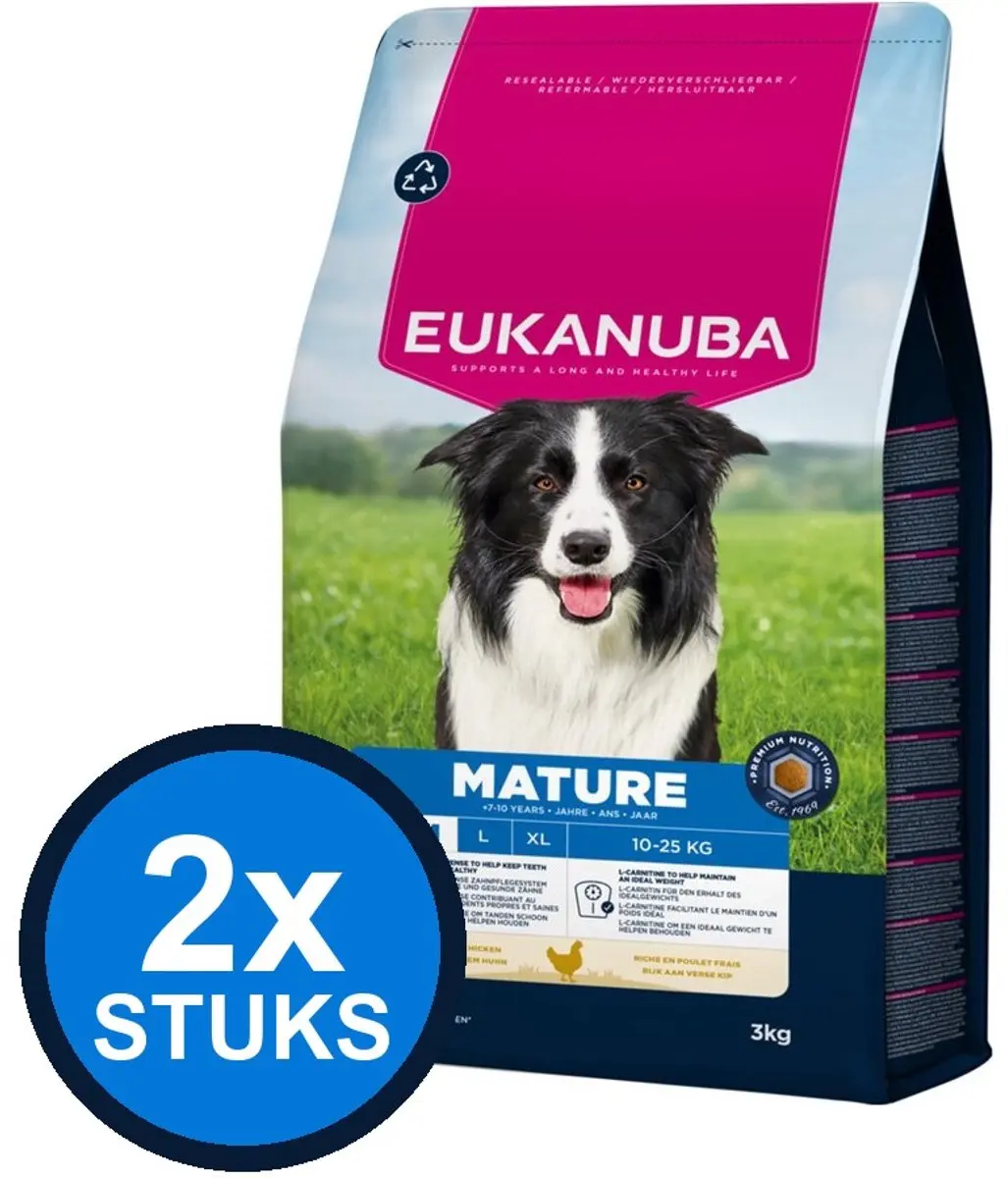 Eukanuba Mature Medium Kip Droogvoer 3kg