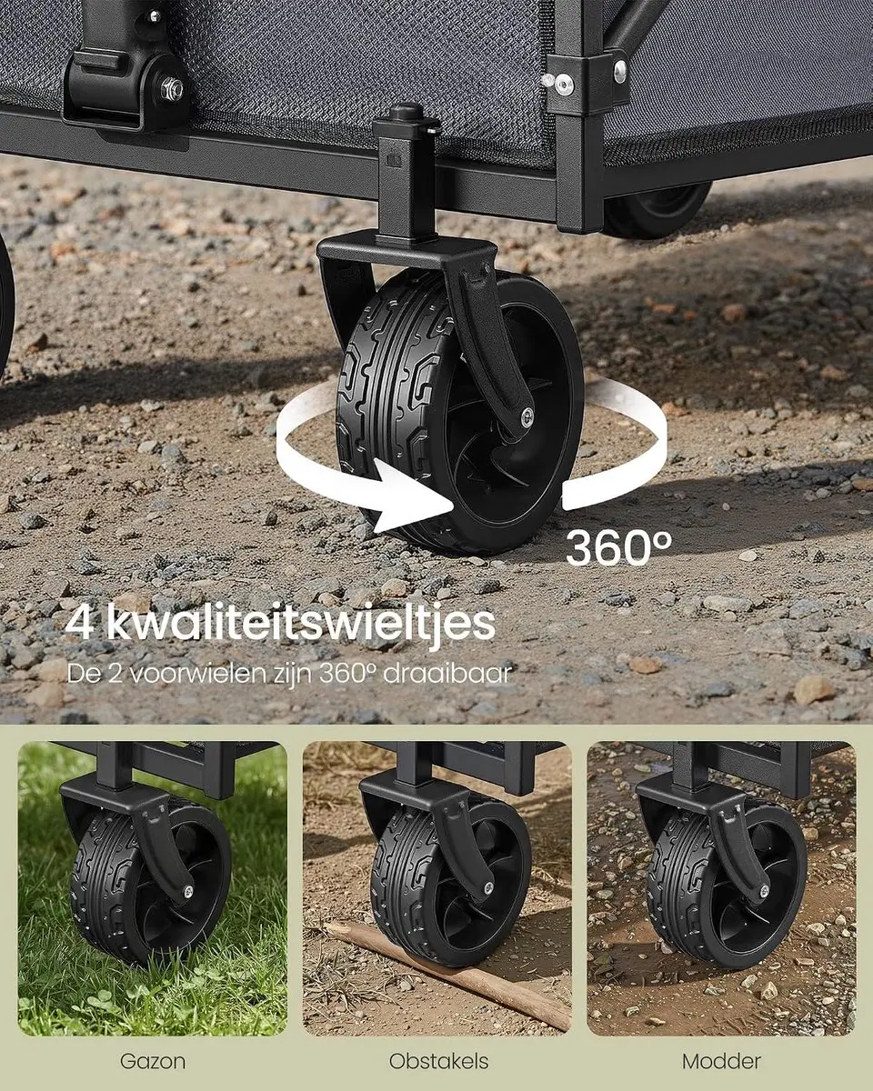 Songmics Opvouwbare Handwagen - 150L - 150kg