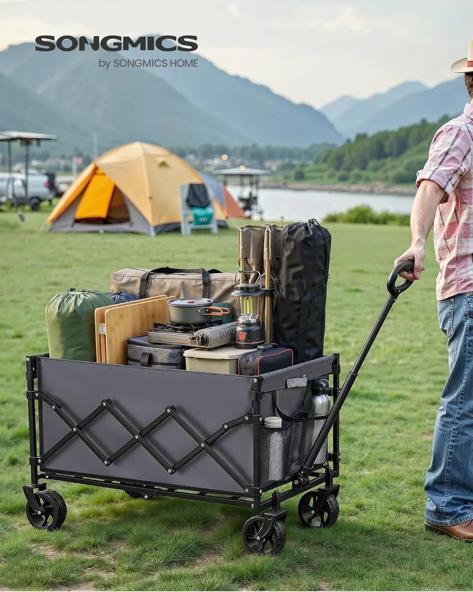 Songmics Opvouwbare Handwagen - 150L - 150kg - afbeelding 6 van 6