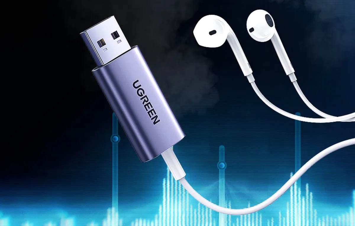 UGREEN Externe Geluidskaart 80864 - USB-A 2.0 - Grijs