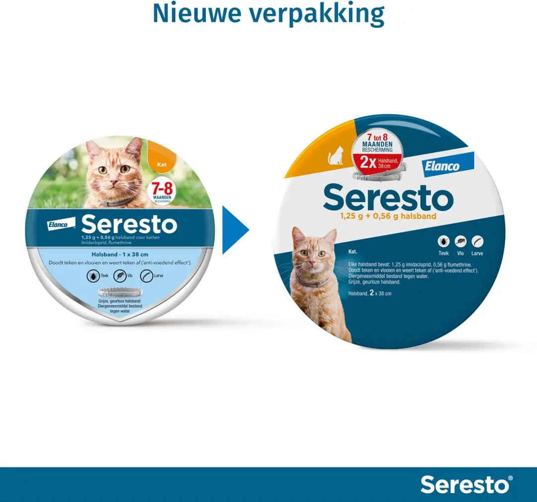 Seresto Teken- en Vlooienband Kat 38cm - afbeelding 6 van 6