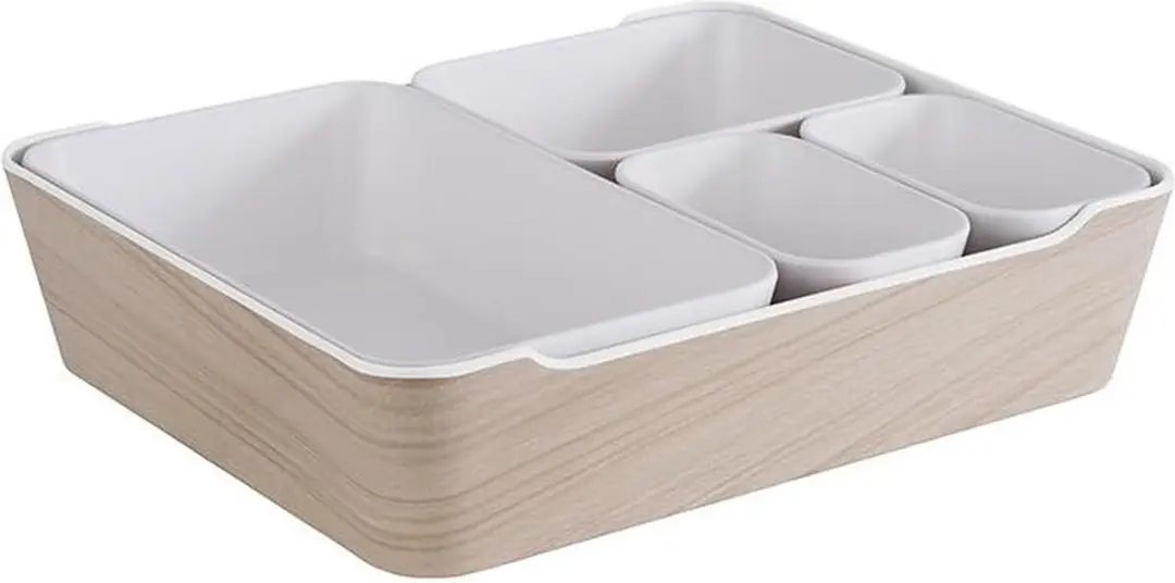 APS Bento Box 300x250mm FT235 - Wit/Bamboe