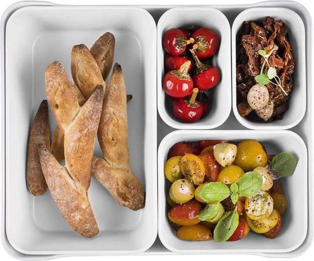 APS Bento Box 300x250mm FT235 - Wit/Bamboe