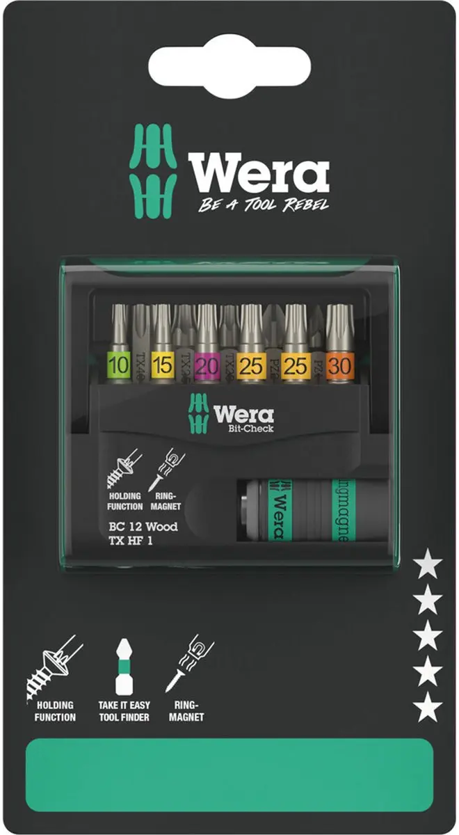 Wera Bit-Check 12 Wood TX HF 1 SB 05073641001