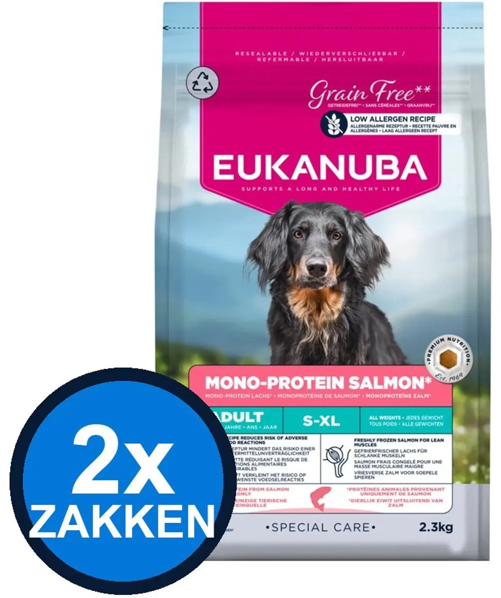 Eukanuba Adult Mono-Protein Zalm Hondenvoer 2x 2,3kg