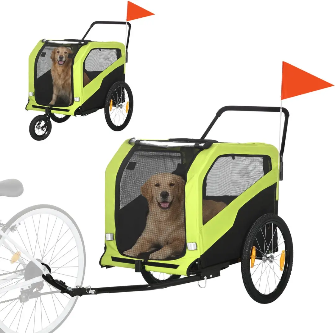 Pawhut 2-in-1 Hondenfietswagen