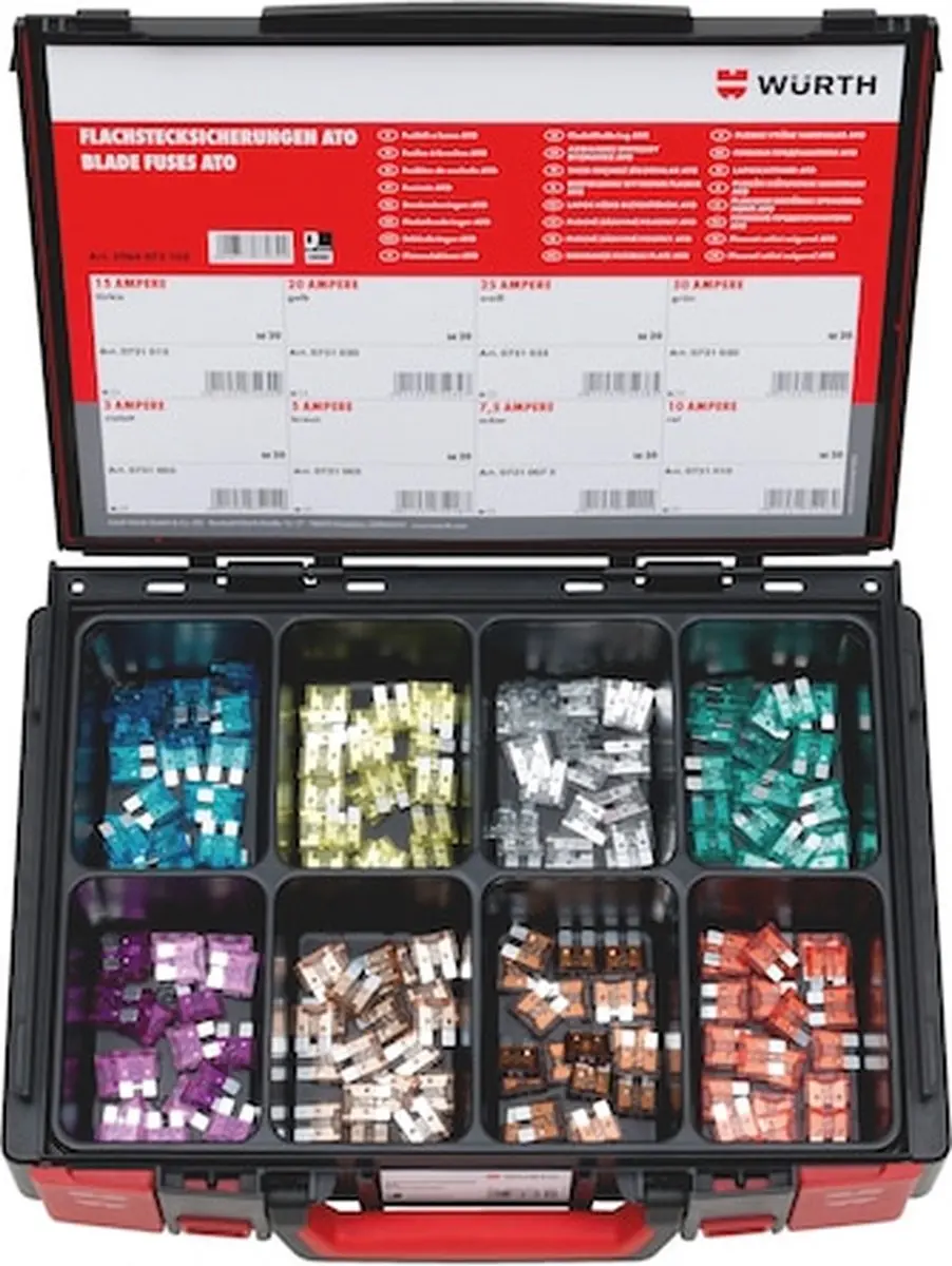 Würth Vlaksteekzekeringen ATO Assortiment 160 Stuks