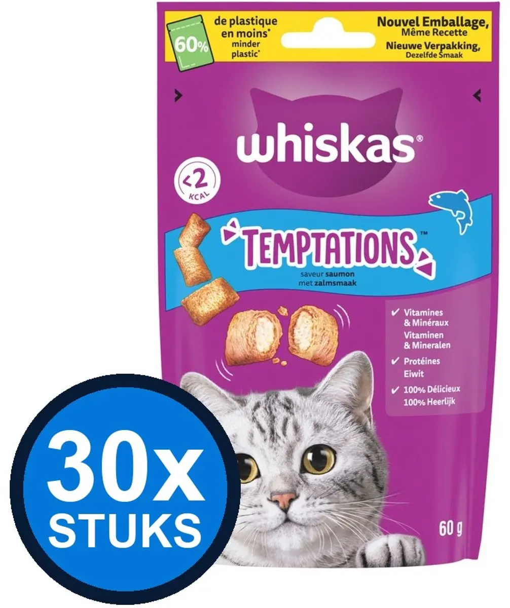 Whiskas Temptations Zalm 60g