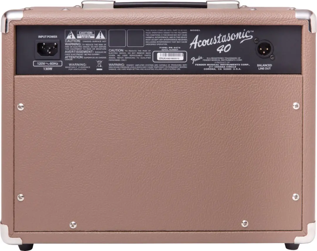 Fender Acoustasonic 40 Akoestische Gitaarversterker 50W - Beige