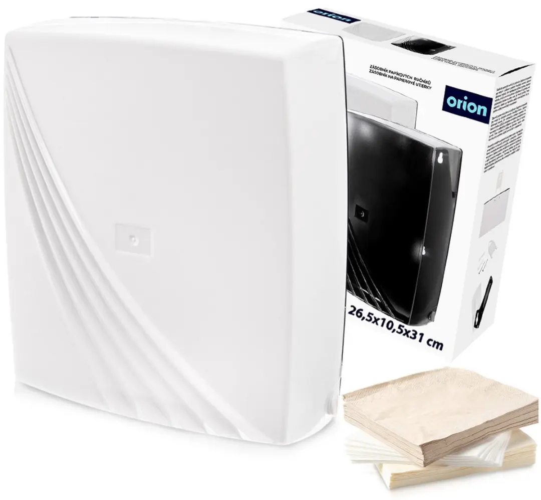 Orion Handdoekdispenser ZZ Wit 26,5x10,5x31cm