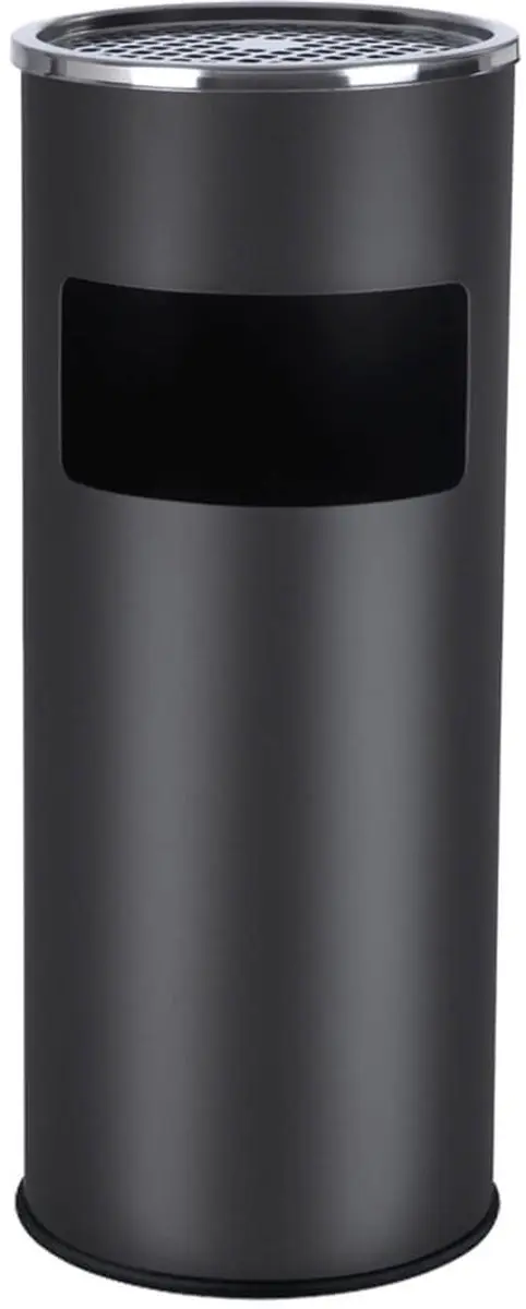 Songmics Staande RVS Buiten Asbak 30L - 60,5x24,5cm - Zwart