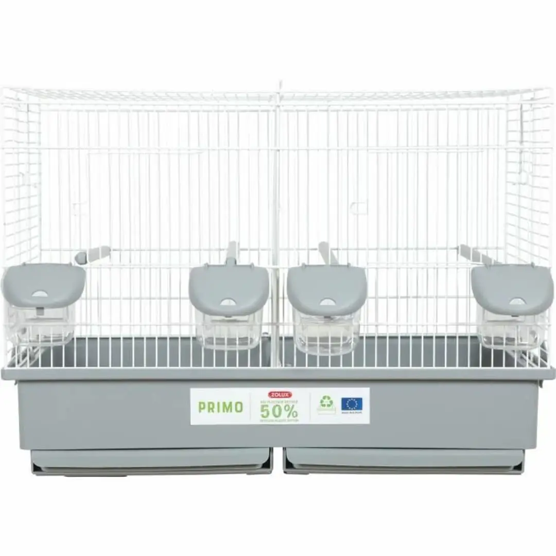Zolux Primo Cati Vogelkweekkooi 57x34,5x41cm - Wit/Grijs