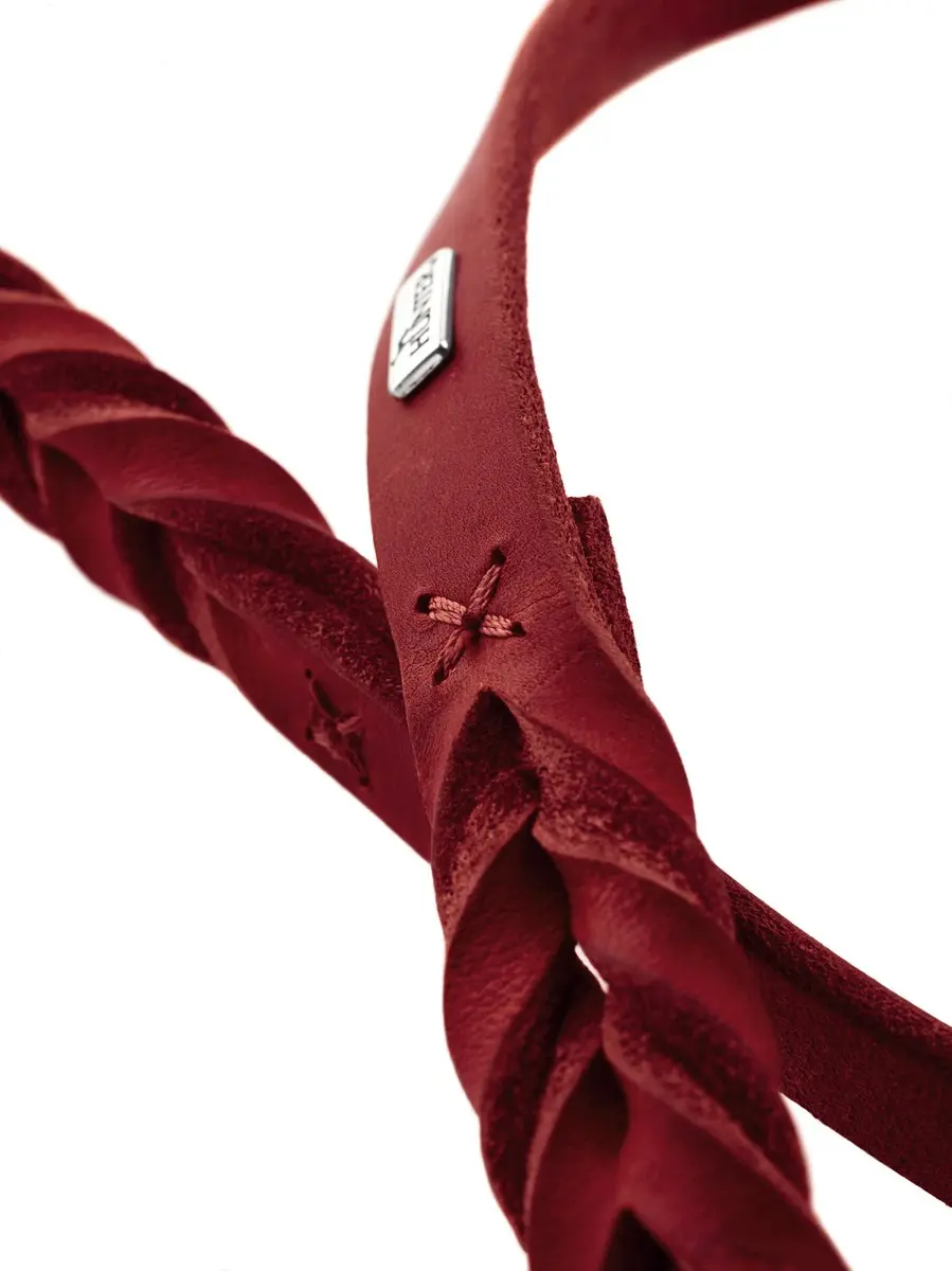 Hunter Solid Education Hondenriem - Rood 200cm x 13mm