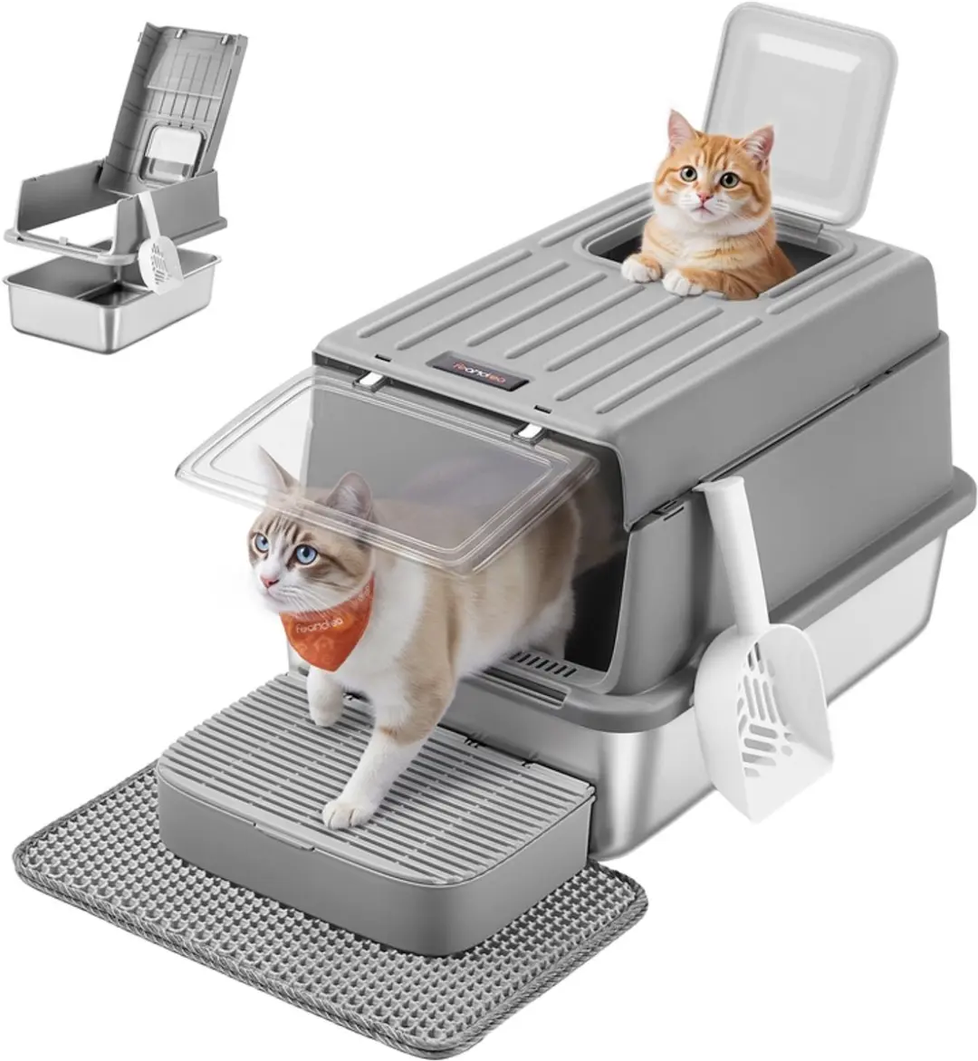 Songmics Kattenbak Duifgrijs 60x40x38cm