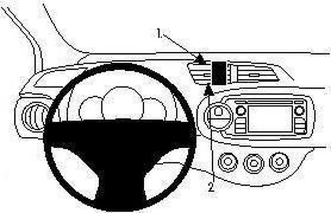 Brodit ProClip 854723 Toyota Yaris 12 Center Mount - Zwart