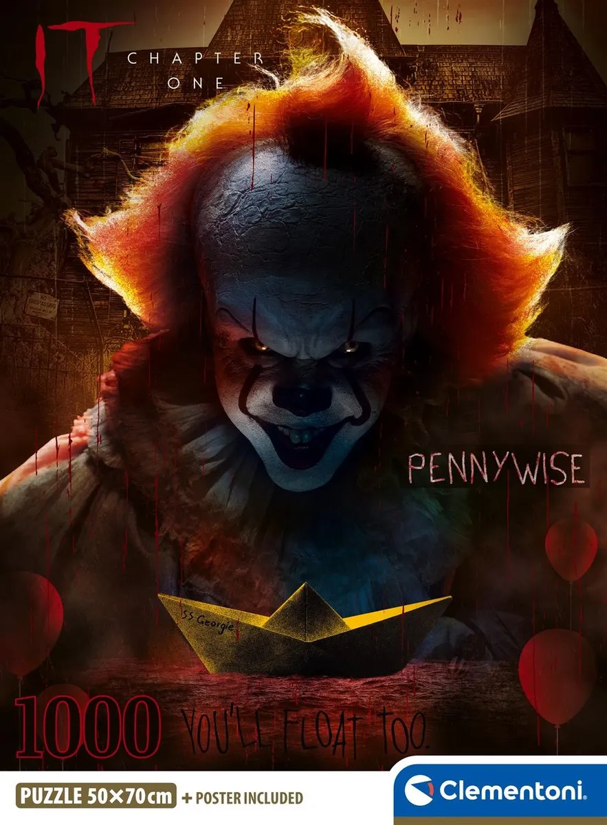 Clementoni Pennywise Horror Puzzel 1000 Stuks - Multikleur