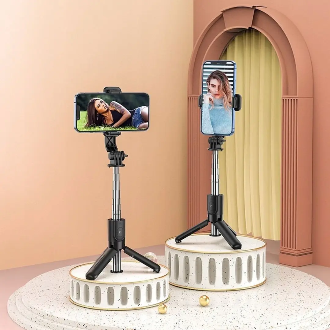 Hoco K17 Selfiestick - Bluetooth Statief - Zwart - afbeelding 2 van 5
