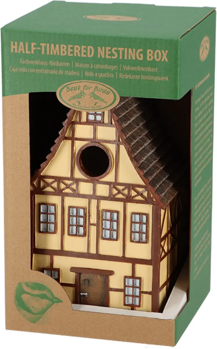 Esschert Design Vogelnestje Lichtgeel 13,5x13x24,5cm