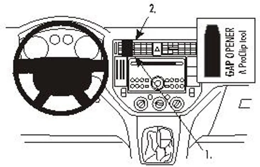 Brodit ProClip Houder Ford C-Max/Kuga Center Mount