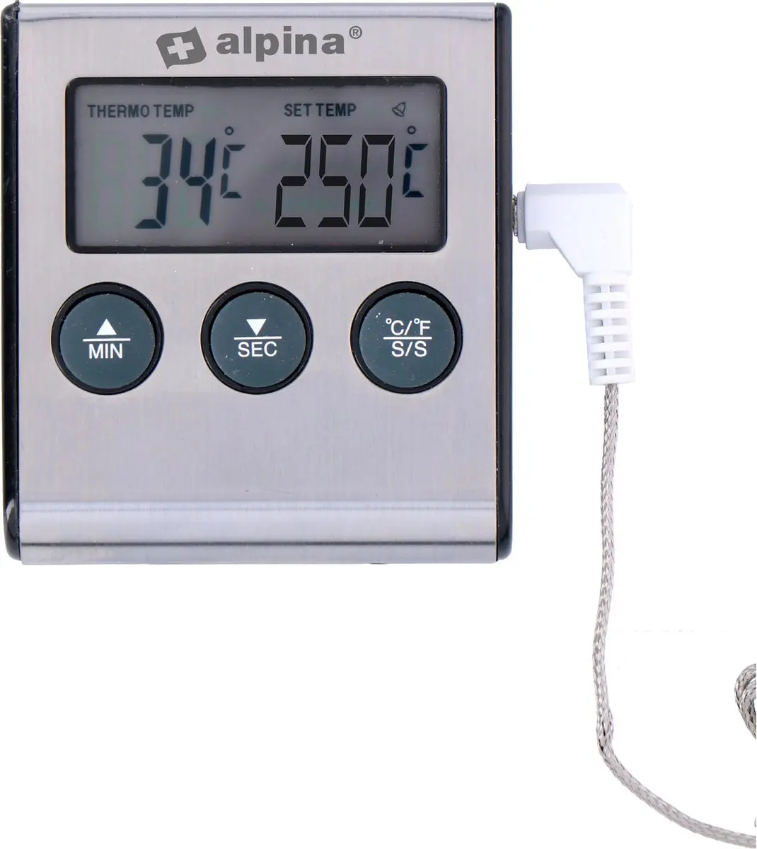 Alpina Thermometer met Timer - Wit