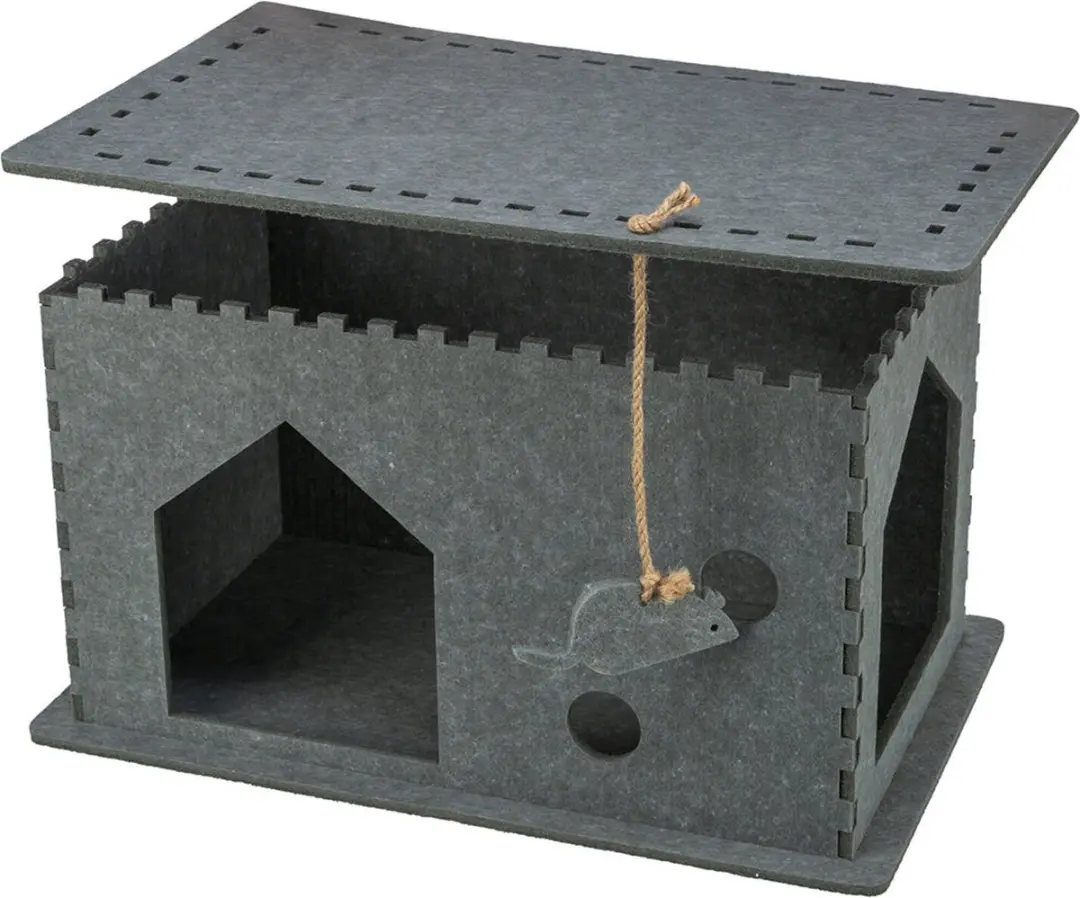 Trixie Kattenmand Huis Lene Vilt - 54x30x35cm Grijs
