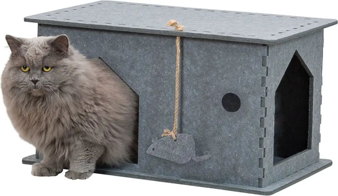 Trixie Kattenmand Huis Lene Vilt - 54x30x35cm Grijs
